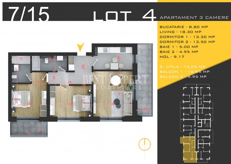 Titan 3 Camere Direct Dezvoltator Incalzire in Pardoseala